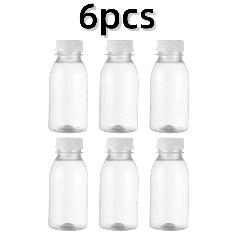 

6pcs Small Plastic Bottle 100ml Milk Bottles Small Juice Bottles Leakproof Milk Bottles Portable Beverage Bottles Plastic Water 100mL