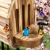 Butterfly Houses For Garden Multifunctional Wooden Natural Teardrop-Shaped Butterfly House Outside Decoration For Yard Grassland