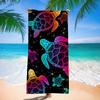 Black Gold Mandala Beach Towel Bohemian Floral Quick Dry Polyester Bath Towel for Summer Vacation Sandproof Swim Pool Blanket