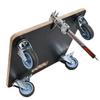 Silent Four-Wheel Small Trolley: Thickened Wooden Flat Cart