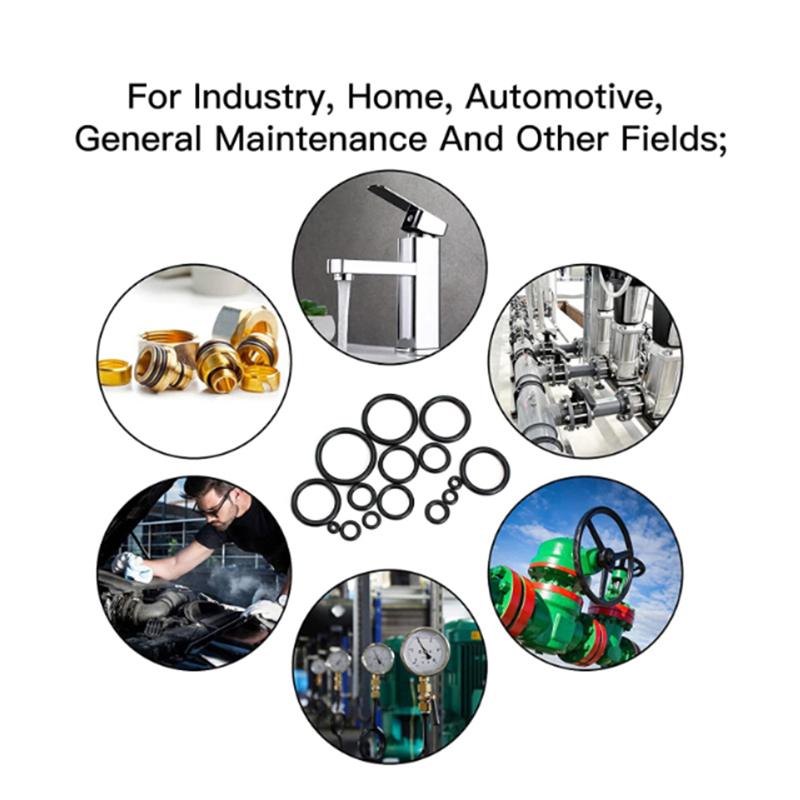 225Pcs/Box Rubber O Ring Assortment Kits 18 Sizes Sealing Gasket Washers Made Of Nitrile Rubber Nbr O Ring Set