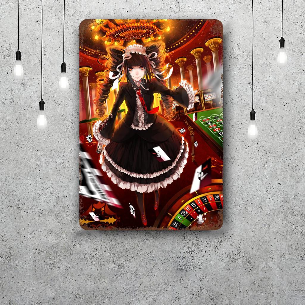 monokuma Cartoon Retro Vintage Tin Sign Poster Decorative Plaque Metal Plate Wall Decor