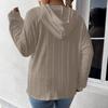 Women Fall Hoodies Long Sleeve Oversized Sweatshirts Casual Pullover Shirts with Pocket Knit Hooded Sweater Tops