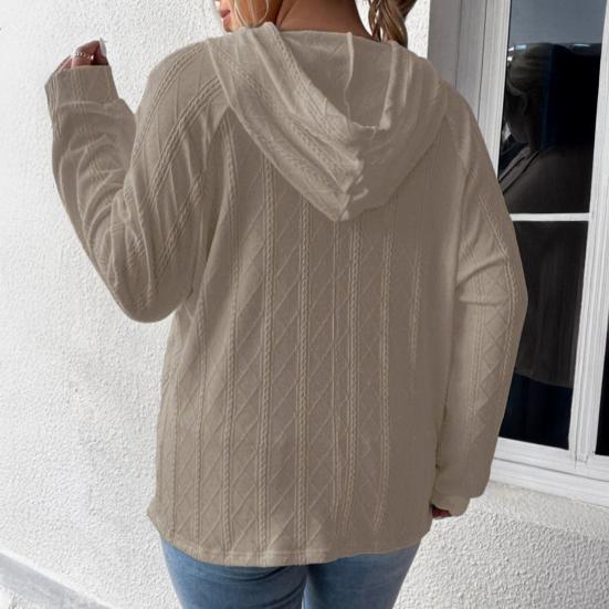 Women Fall Hoodies Long Sleeve Oversized Sweatshirts Casual Pullover Shirts with Pocket Knit Hooded Sweater Tops