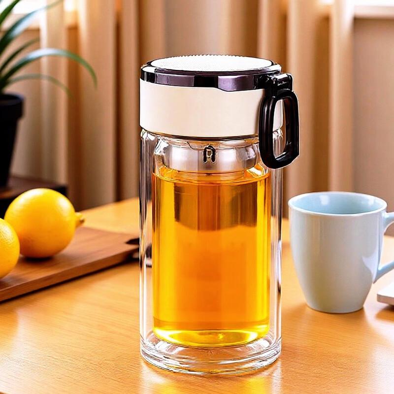 MOZHOU Double-Layer High Borosilicate Glass Tea Cup
