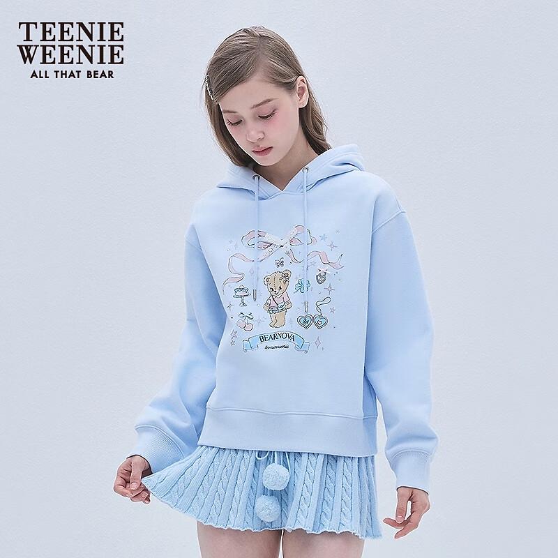 Teenie Weenie Bow Print Hooded Sweatshirt
