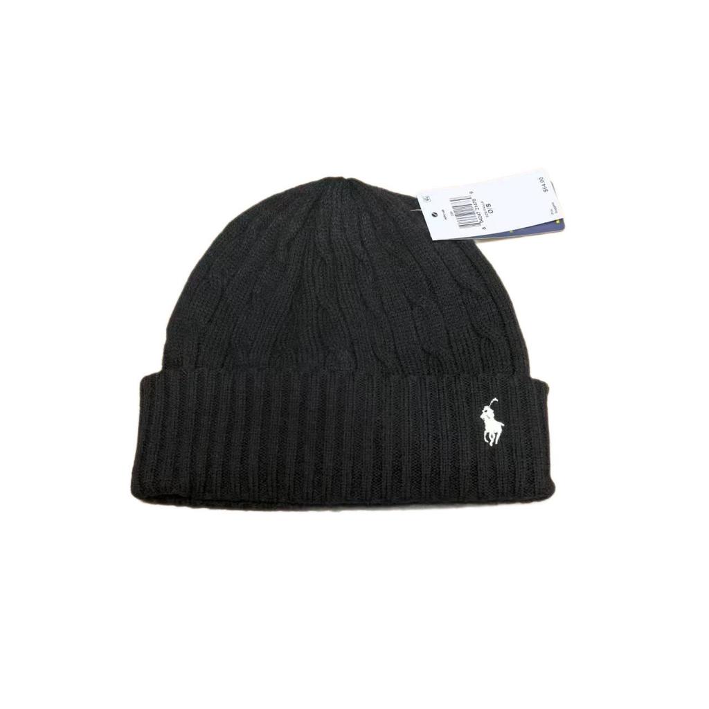 Zimní klasická copánková šála a čepice ze směsi vlny s výšivkou poníka pro páry