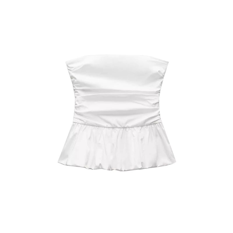 Spring New Women's Clothing Fashion Wind Wave Edge Poplin Tops 476401 800 Pleated Midi Dress 4764400