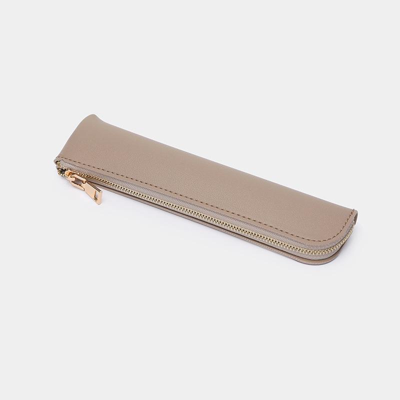 Pencil Case, Fresh Leather Mini Pen Case, Creative and Simple Design, 3-4 Capacity