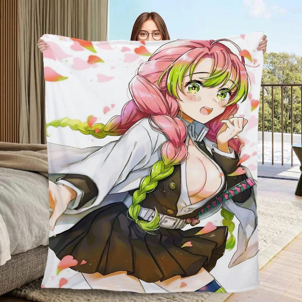 Throw Blanket for Sofa Luxury Throw Blankets Characters D-Demon Slayer Fluffy Plaid Large Blanket King Size Cobija Home Interior