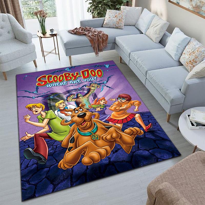 Halloween cartoon comedy adventure movie Scooby-Doo carpet is suitable for living room and bedroom doormats office balcony decorative carpet V12