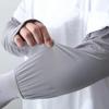 Men's Cool Ice Silk Arm Sleeves UV Protection Sunscreen Breathable Elastic Arm Covers for Driving Cycling