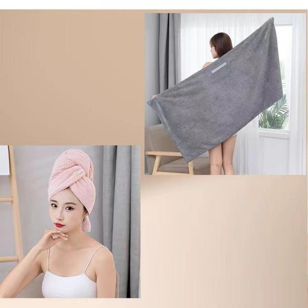 Dry Hair Cap, Super Absorbent, Quick Drying, Enlarged, Elongated, Headband Towel, Long Hair Shower Cap, Women's, Large Hair Towel