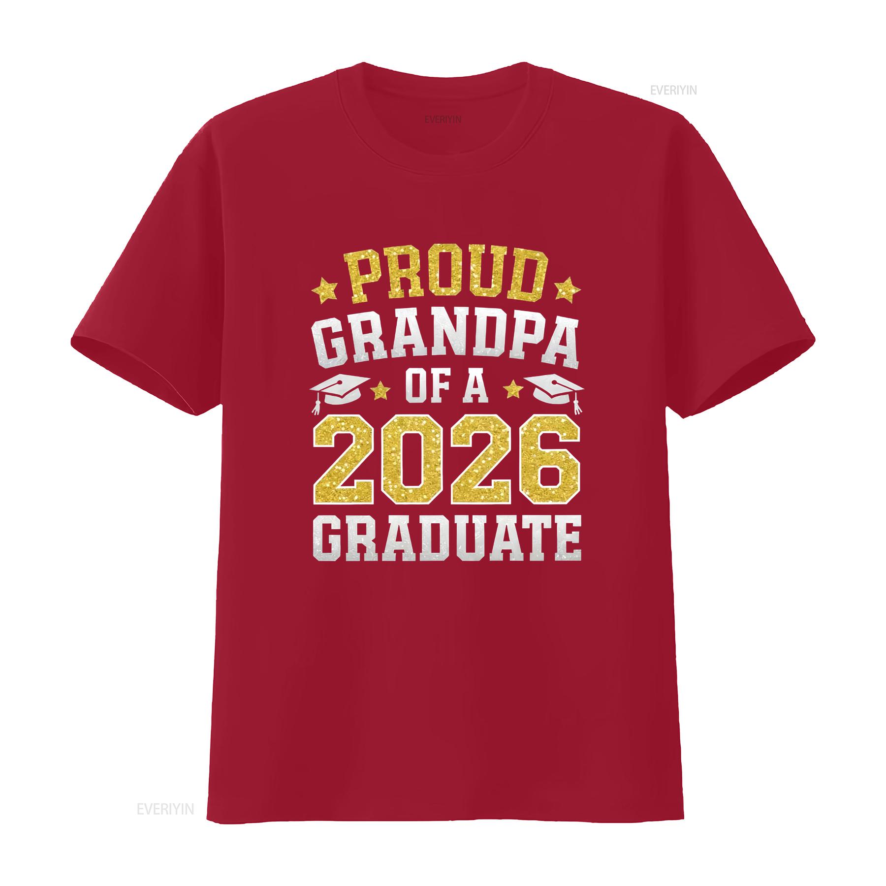

Proud Grandpa Of A 2026 Graduate T Shirt Class Graduation Senior vintage Washed Slightly Breathable Soft homme Stretched Unisex S