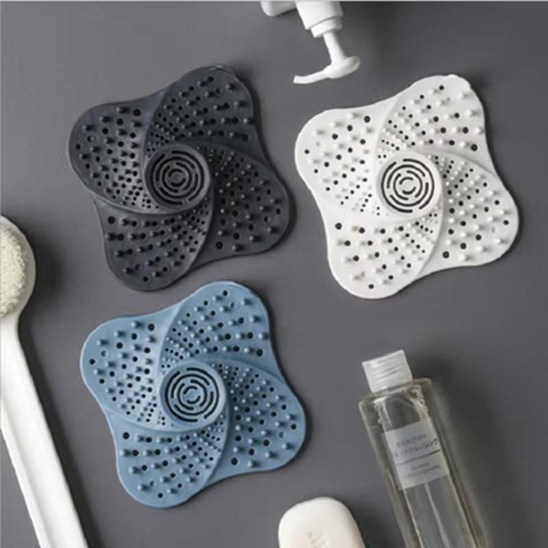 Sink Filter Hair Catcher Bathtub Drain Cover Plug Sink Mesh Filter Silicone Anti Odor Floor Drain Drain Hole Plug Sewer Hair Pad