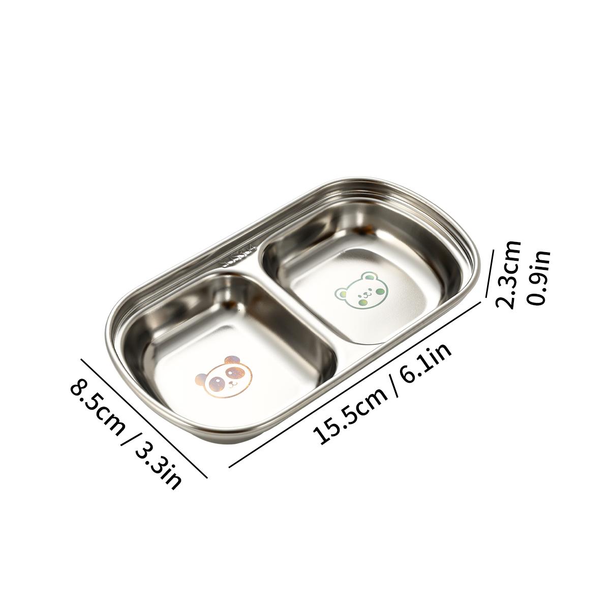 

2/3/4 Grids 304 Stainless Steel Sauce Plates Divided Seasoning Dishes Tomato Salad Dipping Sauce Container Kitchen BBQ Tableware