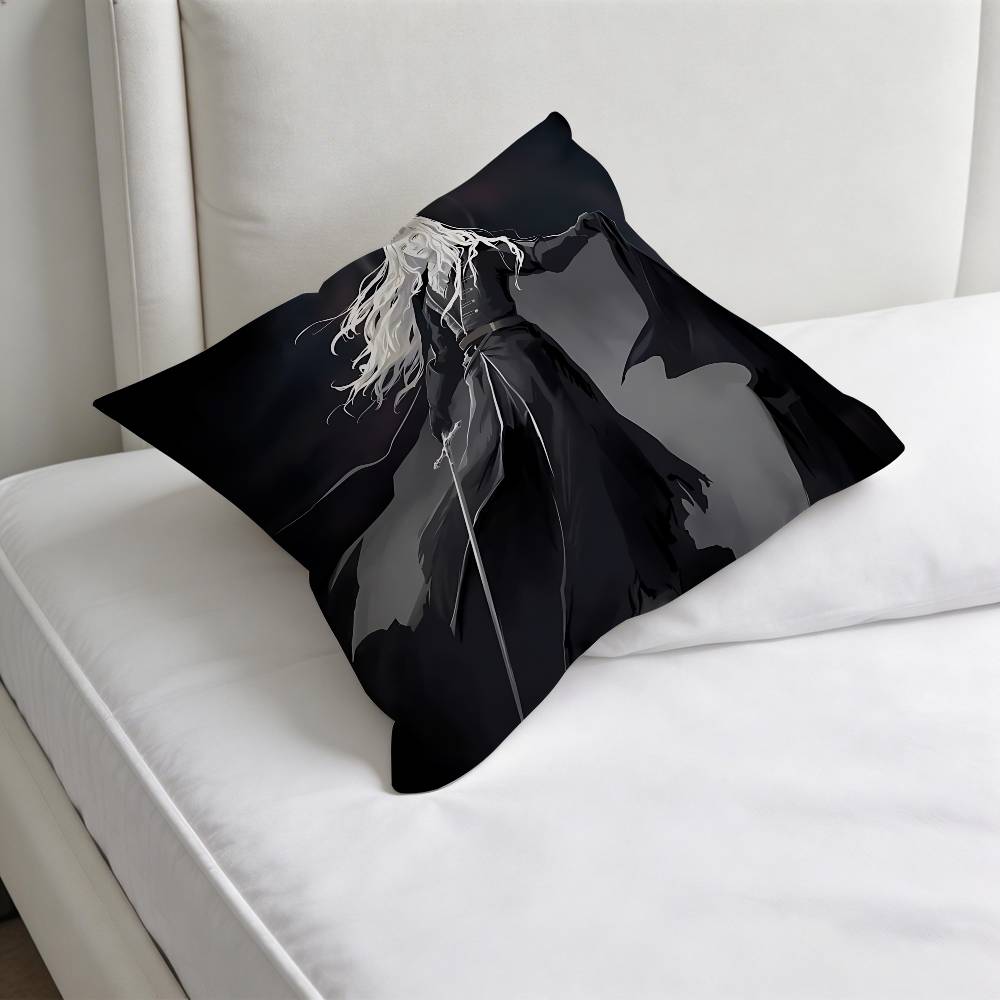 Game CCastlevania Alucard Decorative Square Pillow Cover Soft  Comfortable Pillow Case Sofa Bed Home Decoration