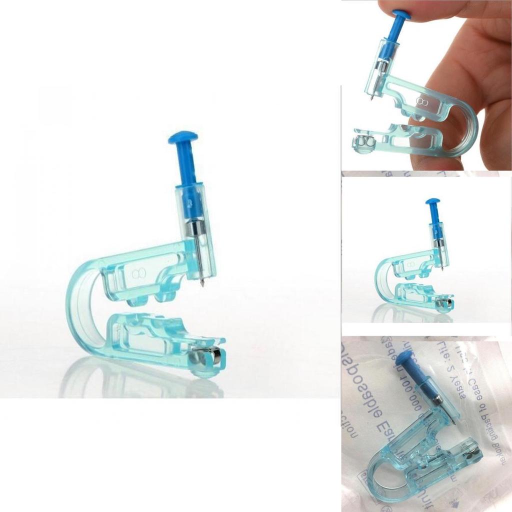 Versatile Ear Piercing Gun And Asepsis Tool Kit With Disposable Needle And Stylish Gem Stud Earring