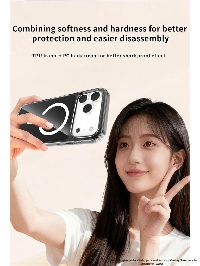 Custodia Colorata Magnetica per iPhone 17: Compatibile con iPhone 12 fino a 16, Design Trasparente per Uso Transfrontaliero e Internazionale