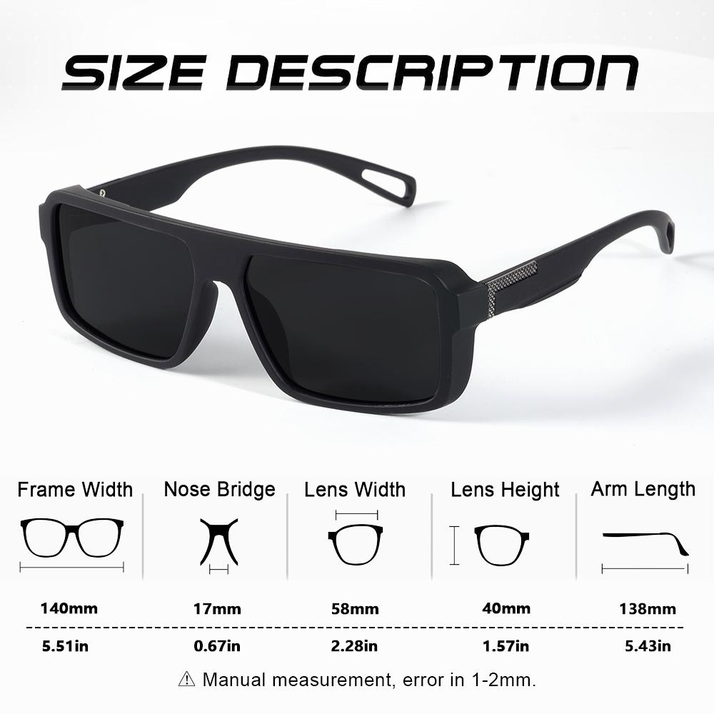 CRIXALIS 3 Pieces Outdoor Polarized Sunglasses Men Women Fashion Sport Fishing Sun Glasses Male Square Driving Shades UV400