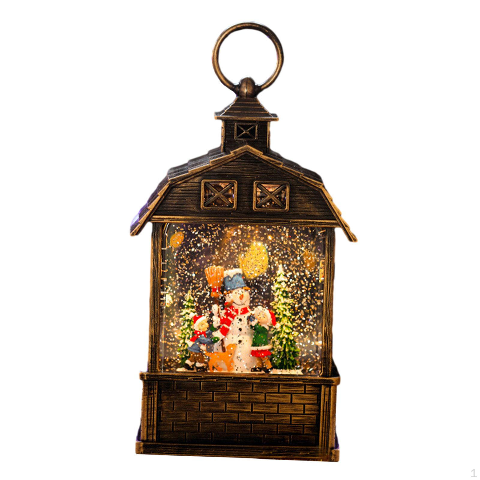 

Рождественский фонарь со снежными шарами и музыкальной шкатулкой для сада Style C