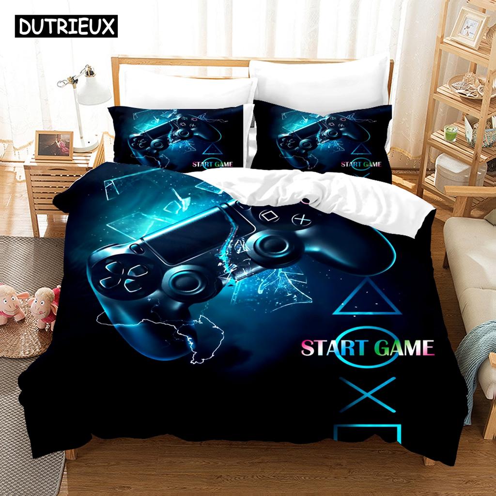 Fashion Gamepad Bedding Set Kids Game Comforter Quilt Adult Gift Bed Linen Bedroom Duvet Covers Single Queen King Size