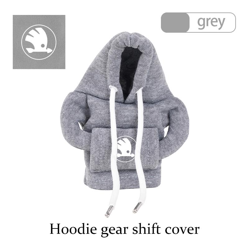 AAFO1 For Skoda Car Logo Gear Shift Knob Cover Hoodie Manual Gear Sweatshirt Decoration Kamiq MK3 Roomster Rapid Kodiaq Karoq Fabia