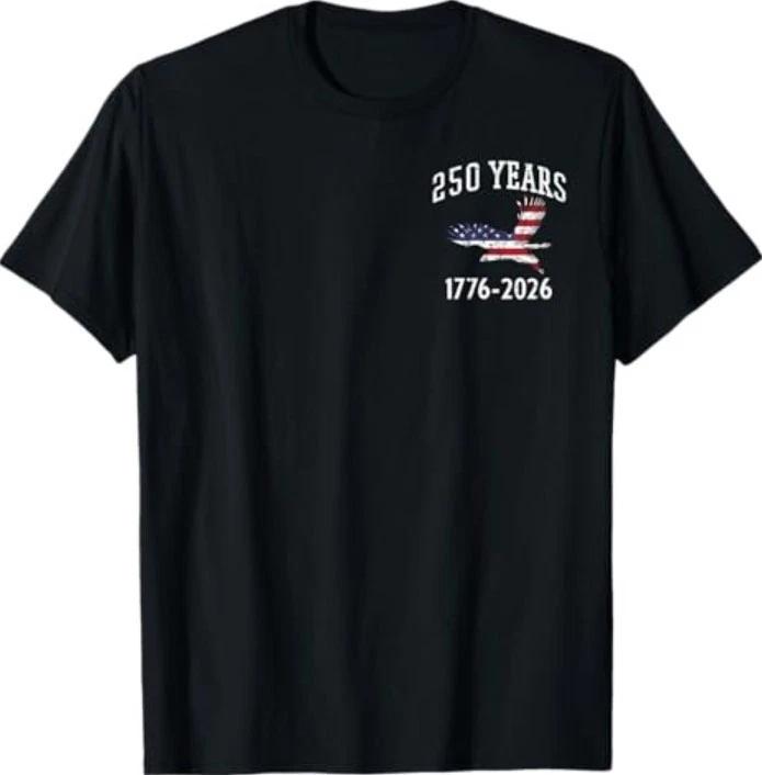 250 Years US Flag American 250th Anniversary Men Women T-Shirt L
