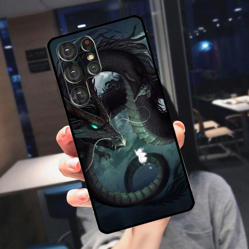 Dragon Cool Art Cover For Samsung Galaxy S25 S24 S21 S22 S23 Ultra S9 S10 Plus S24 FE S21 FE Phone Case