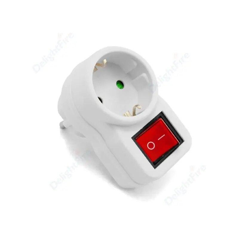 EU Electrical Socket Witch 2 Pin 4.8mm European Standard Adapter Expansion Socket Power Extension Plug Converter