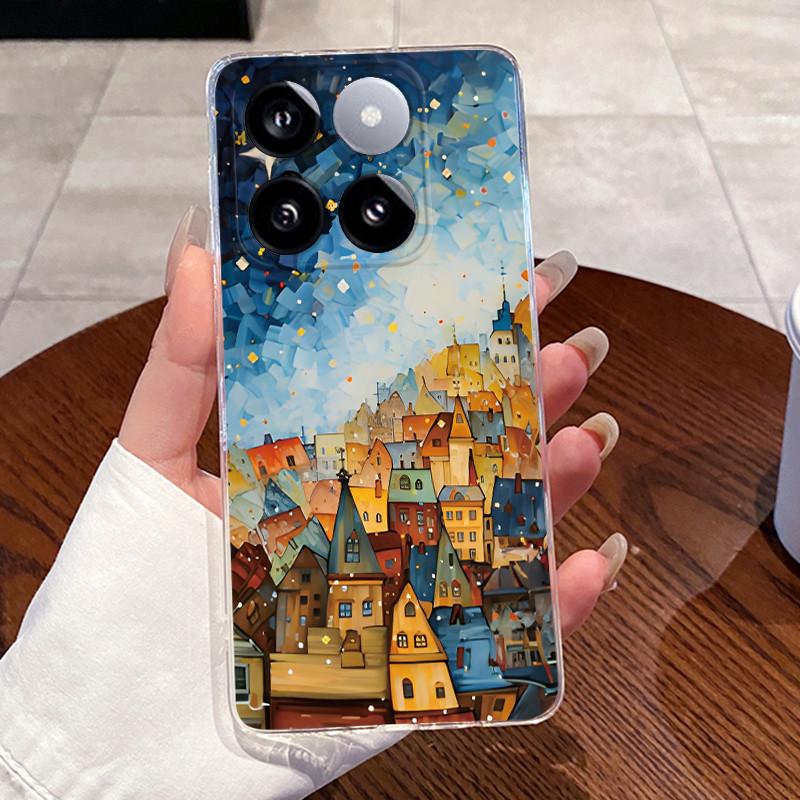Jelly Casing For Xiaomi 14T 14TPro Clear Silicone Soft TPU Back Cover For Xiaomi 14T Pro Cute Cat Rabbit Heart Protective Case