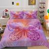 Butterfly Printed Bedding Quilt Cover and Pillowcase Full-size Color Fantasy Pattern Microfiber Fabric Comfortable and Luxurious Home Decoration