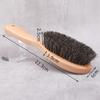Horsehair Clothes & Shoe Brush with Solid Wood Handle for Dust Removal