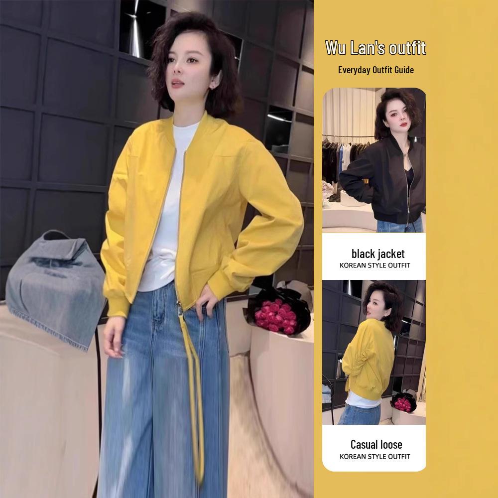 2025 Spring Women's Petite Chic Baseball Jacket – Stylish, Trendy, and Super Hot Short Top