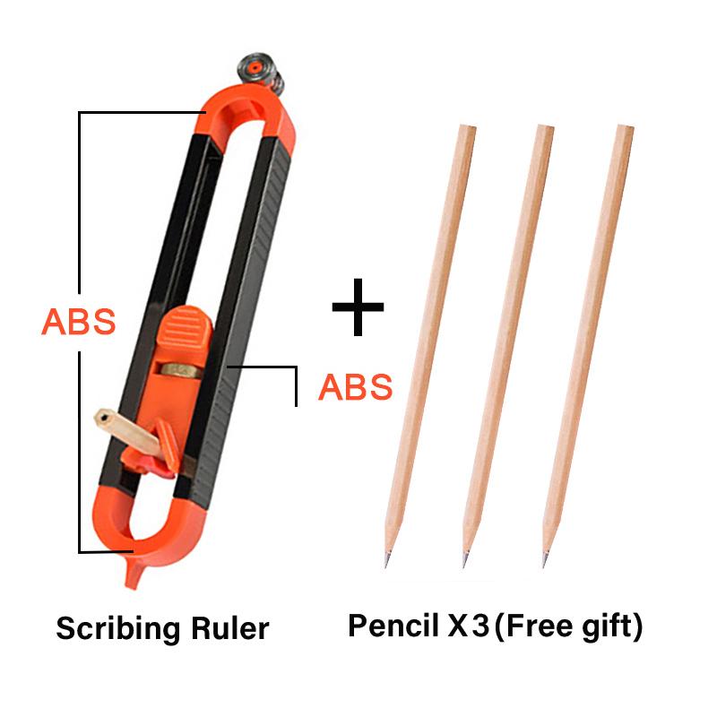 Profil-Anreißlineal, Konturenlehre mit Verriegelung, einstellbare Verriegelung, präzise Messlehre für die Holzbearbeitung, vielseitiges Messwerkzeug