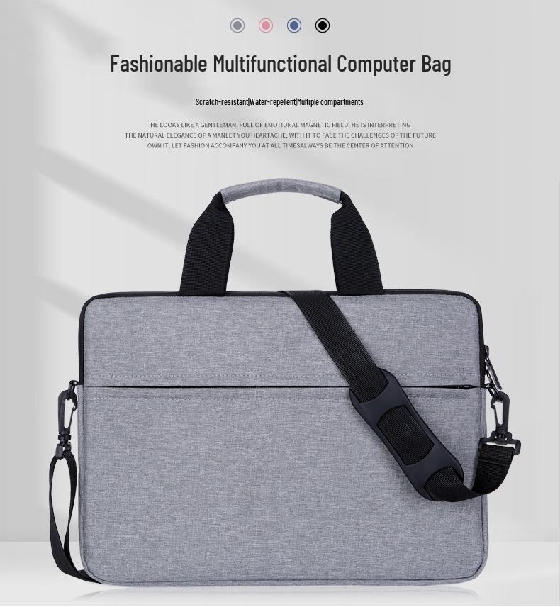 Fashionable Solid Color Laptop and iPad Handbag for Business Meetings