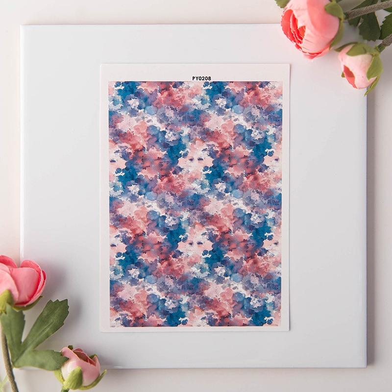 Polymer Clay Watercolor Transfer Paper Engraving Printing Coloring Decorative Paper Earrings Jewelry Making Tool Pottery Sticker