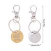Shopping Trolley Tokens Key Ring With Carabiner Hook Mini Metal Supermarket Cart Remover Coin Label Keychain For Unisex