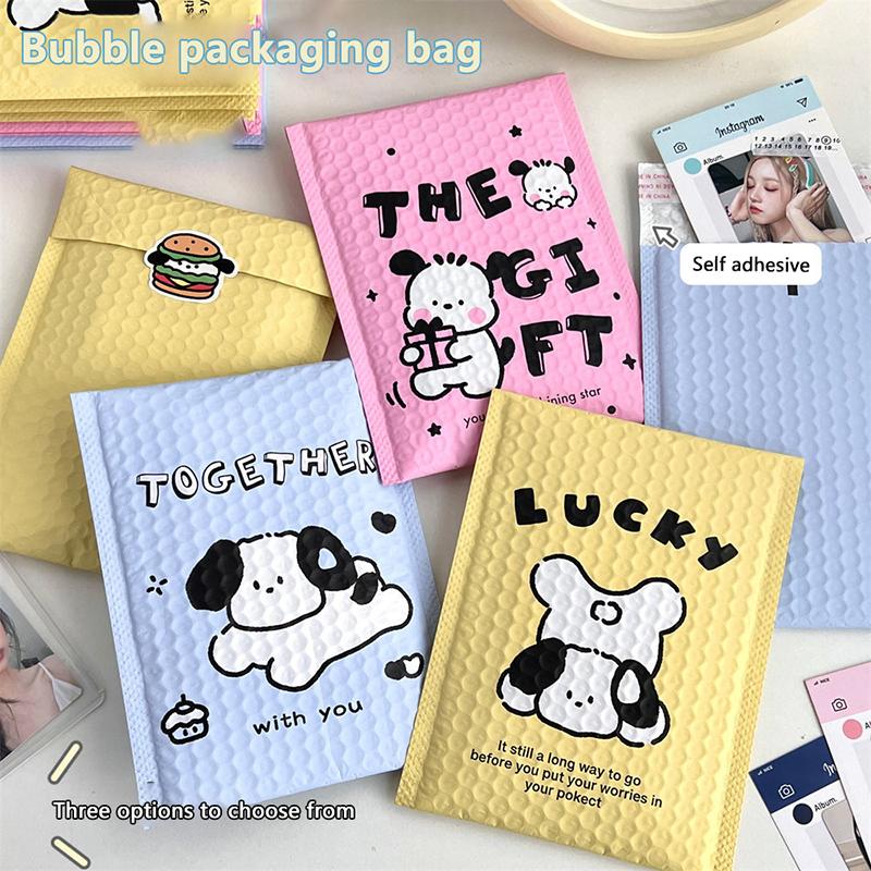 10Pcs Cute Pochacco Bubble Mailers Self Seal Padded Envelopes Waterproof Bubble Mailing Envelopes Cushioning Packaging Bags
