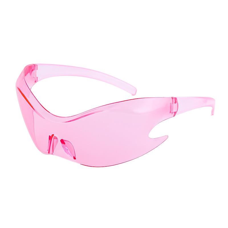Y2K Millennial Sports Windproof Colorful Sunglasses Men'S Future Technology Wind One-Piece Sunglasses Women