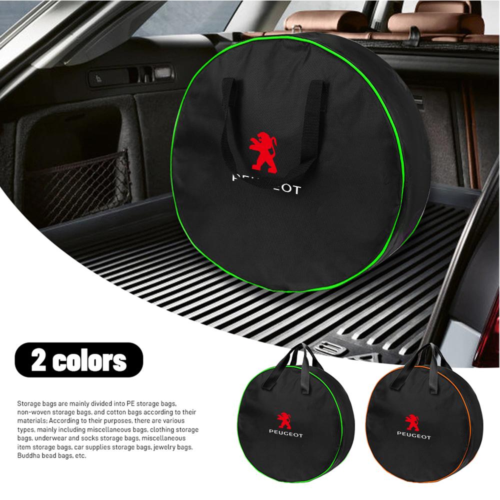 New Car Charge Cable Bag Waterproof Oxford Cloth Storage Bags Round Car Tools Organizer For Peugeot 206 207 208 306 307 308 406