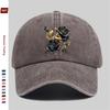 pc Black Rose Golden Leaf Pattern Print Baseball Cap Casual Style Decorative Hat Comfortable and Lightweight Sun Hat with Adj