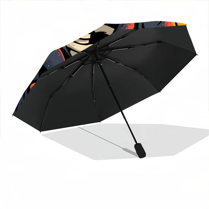 1pc Liberty, Death SkullAutomatic Folding Umbrella, Portable Collapsible Design, Casual Outdoor Accessory, for All Seasons017