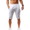 Plus Size Summer Fashion Men's Sports Shorts Casual Cotton Men Breathable Solid Linen Pants Streetwear