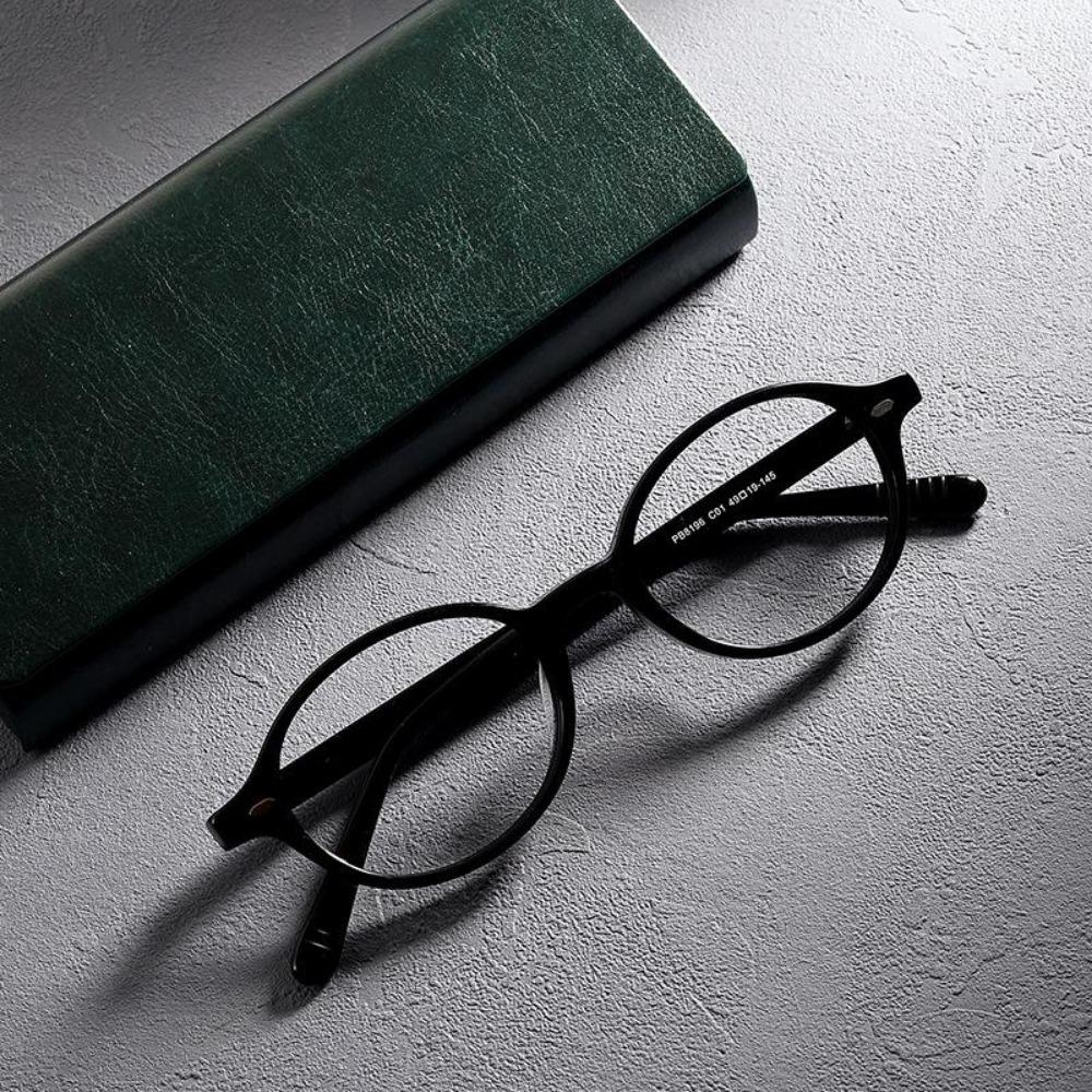 2025 Fashionable Women Acetate Glasses Frame Korea Style Vintage Small Oval Eyeglasses Brand Design Ultralight Eyewear