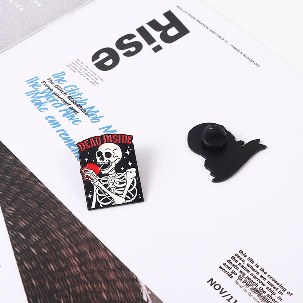 Male Heart-shape Ghost Korean Style Brooch Halloween Enamel Pins Clothes Decor Women Scarf Pins