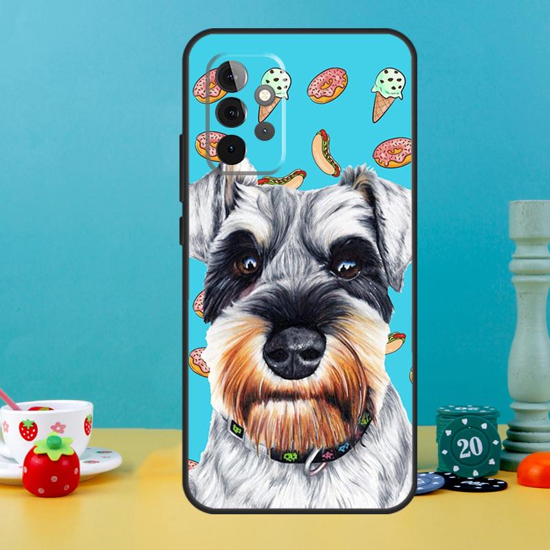 Miniature Schnauzer dog art Case For Samsung Galaxy A14 A24 A34 A54 A12 A22 A32 A52 S A13 A33 A53 A51 A71 Phone Cover