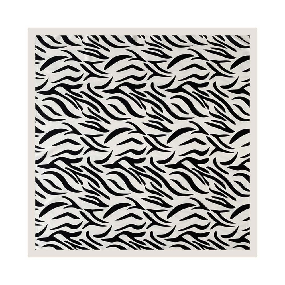 Patterned Shawl 90 CM Square Scarf Lightweight Printed Silk Scarf Stripes Square Headscarf  Women