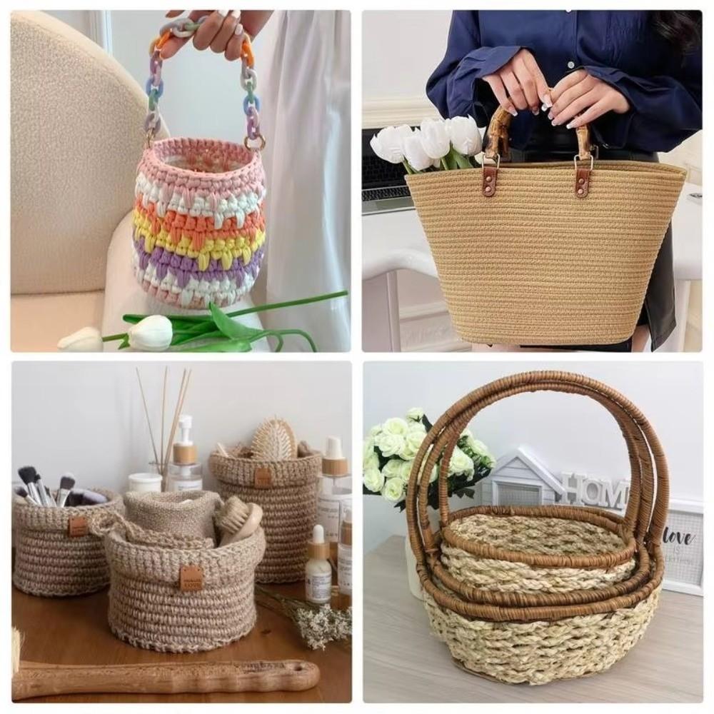 Wooden Crochet Basket Bases Oval/Round Five Sizes DIY Basket Weaving Stand Handmade Hand Weaving Supplies Crafting Crochet