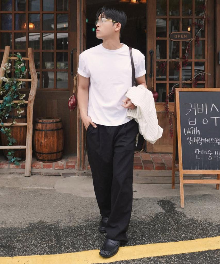 MINDBRIDGE [On] Linen Blend Wide Single-Pleat Full Elastic Waist Daily Cotton Pants - 3 Colors